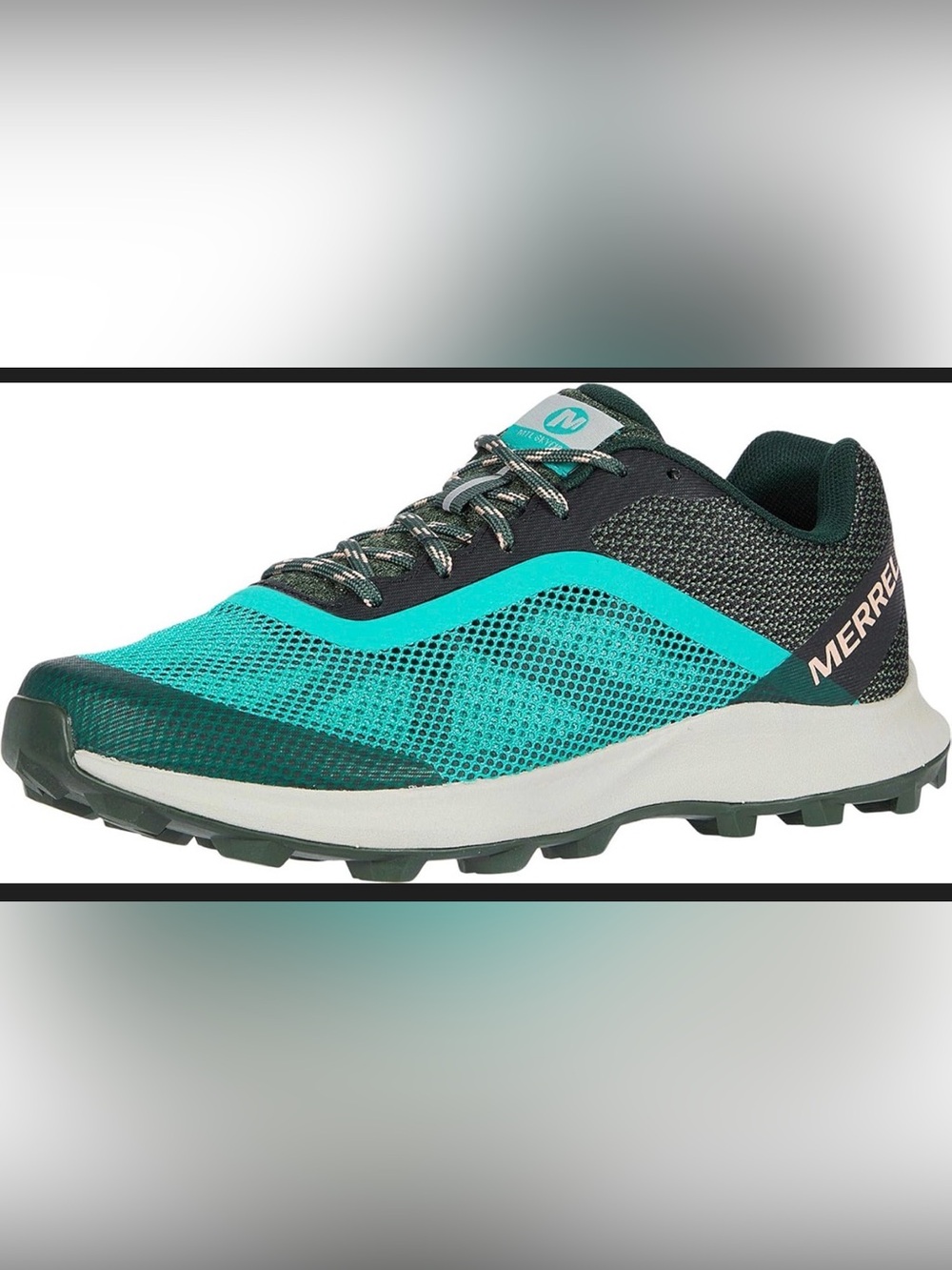 Merrell Quantum Grip Teal and Dark Green Women's Trail Runner